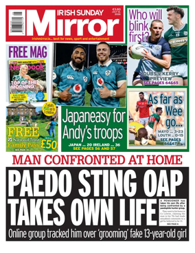 Cover of Irish Sunday Mirror