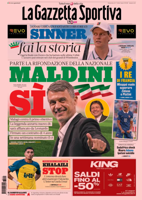 Cover of La Gazzetta dello Sport