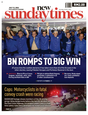 Cover of New Straits Times