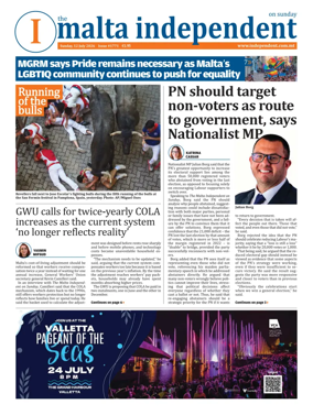 Cover of The Malta Independent on Sunday