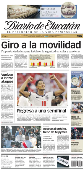 Cover of Diario de Yucatan