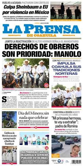 Cover of La Prensa de Coahuila
