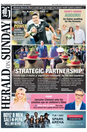 Cover of Herald on Sunday