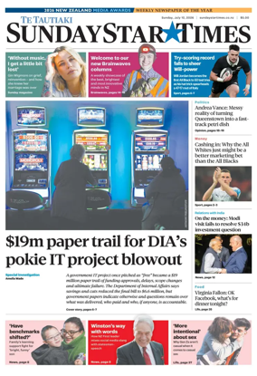 Cover of Sunday Star-Times