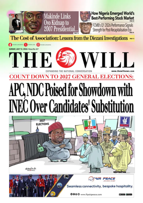 Cover of THEWILL NEWSPAPER