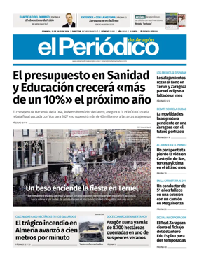 Cover of El Periodico Aragon