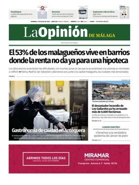Cover of La Opinion de Malaga
