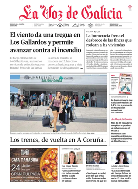 Cover of La Voz de Galicia (A Coruna)