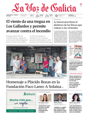 Cover of La Voz de Galicia (Deza)