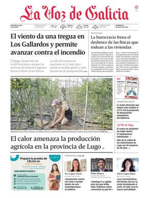 Cover of La Voz de Galicia (Lugo)