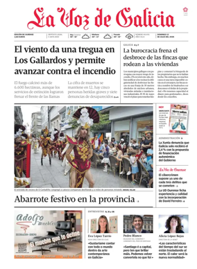 Cover of La Voz de Galicia (Ourense)