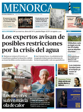 Cover of Menorca Diario Insular