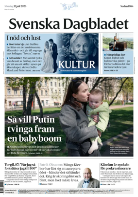 Cover of Svenska Dagbladet