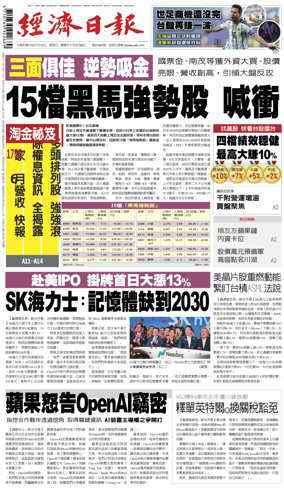 Cover of Economic Daily News (Taiwan)