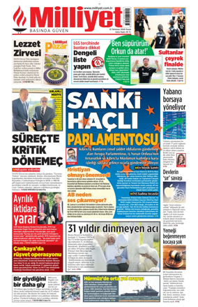 Cover of Milliyet