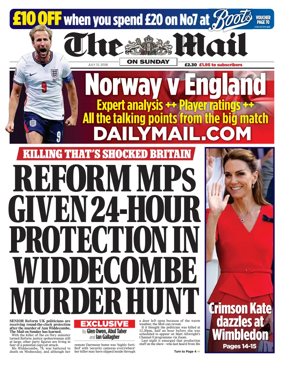 Cover of The Mail on Sunday