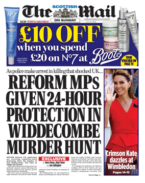 Cover of The Scottish Mail on Sunday
