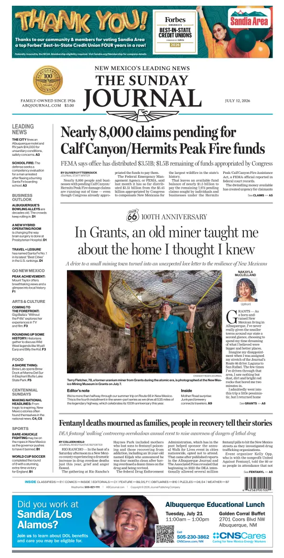 Cover of Albuquerque Journal