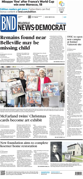 Cover of Belleville News-Democrat (Sunday)