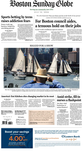 Cover of Boston Sunday Globe