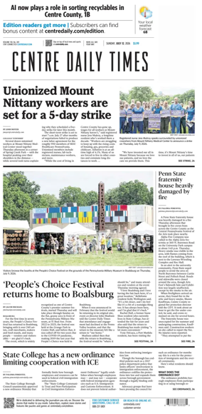 Cover of Centre Daily Times (Sunday)