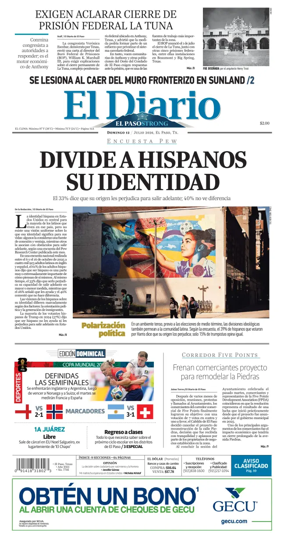 Cover of El Diario de El Paso