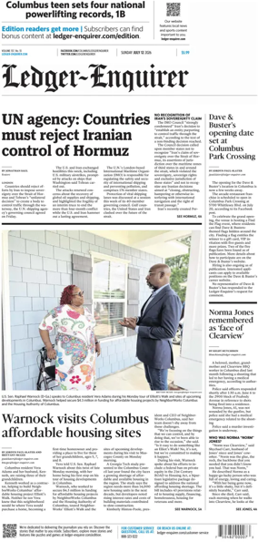 Cover of Ledger-Enquirer (Sunday)