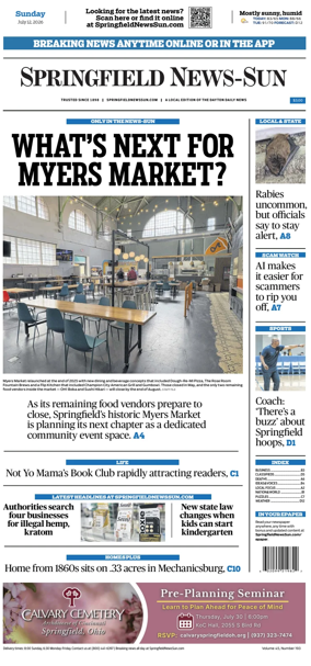Cover of Springfield News-Sun