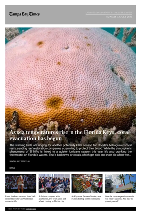 Cover of Tampa Bay Times TFP