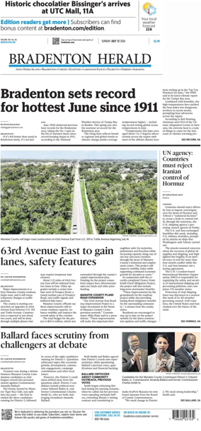 Cover of The Bradenton Herald (Sunday)