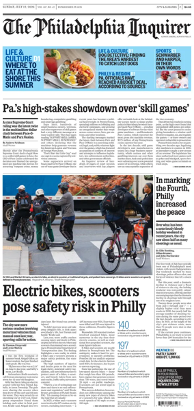 Cover of The Philadelphia Inquirer (South Jersey edition)