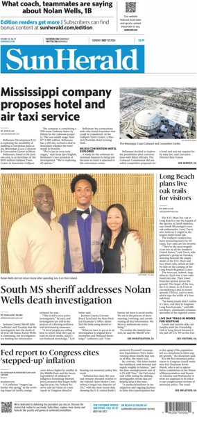 Cover of The Sun Herald (Sunday)