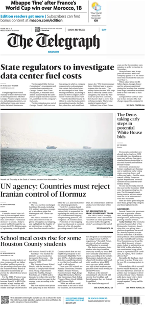 Cover of The Telegraph (Macon) (Sunday)