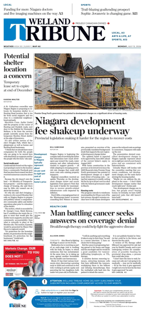 Cover of The Welland Tribune