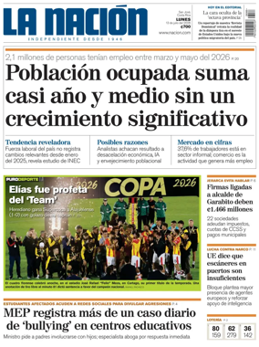 Cover of La Nacion (Costa Rica)