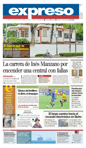 Cover of Diario Expreso