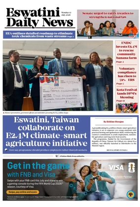 Cover of Eswatini Daily News