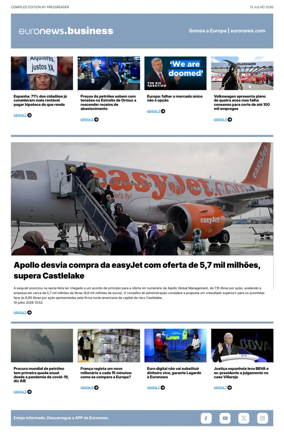 Cover of Euronews Business (Portuguese)