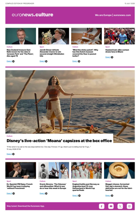 Cover of Euronews Culture and Sport Compiled Edition