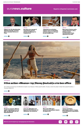 Cover of Euronews Culture and Sport (Greek) Compiled Edition
