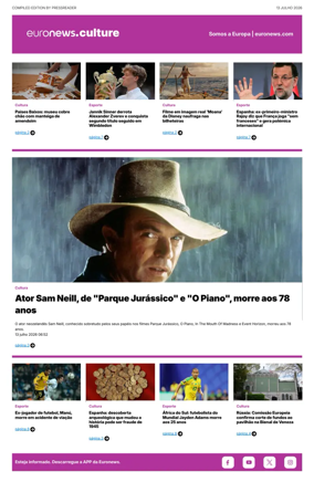 Cover of Euronews Culture and Sport (Portuguese)