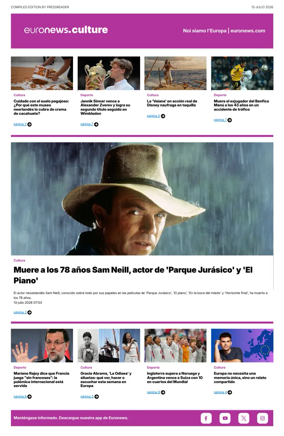 Cover of Euronews Culture and Sport (Spanish) Compiled Edition