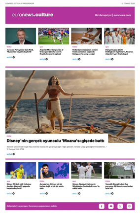 Cover of Euronews Culture and Sport (Turkish) Compiled Edition