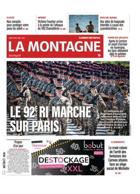 Cover of La Montagne (Clermont-Metropole)