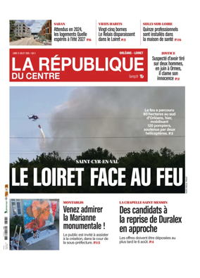 Cover of La Republique du Centre (Orleans - Loiret))