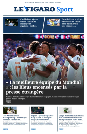 Cover of Le Figaro Sport