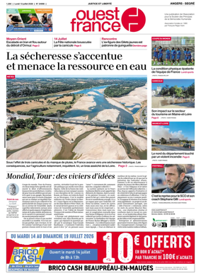 Cover of Ouest France (Angers / Segre)