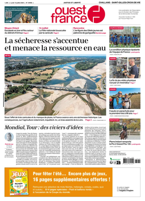 Cover of Ouest France (Challans / Saint-Gilles-Croix-de-Vie)