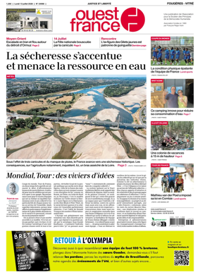 Cover of Ouest-France (Fougeres Vitre)