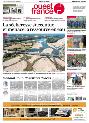 Cover of Ouest France (Saint-Malo)